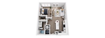a 3 bedroom floor plan with a bathroom and a living room
