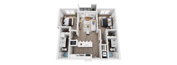 a 1 bedroom floor plan  395