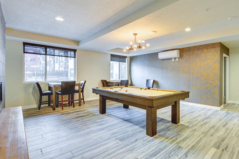 Pool Table In Clubhouse at The Zeller, Salt Lake City, 84115
