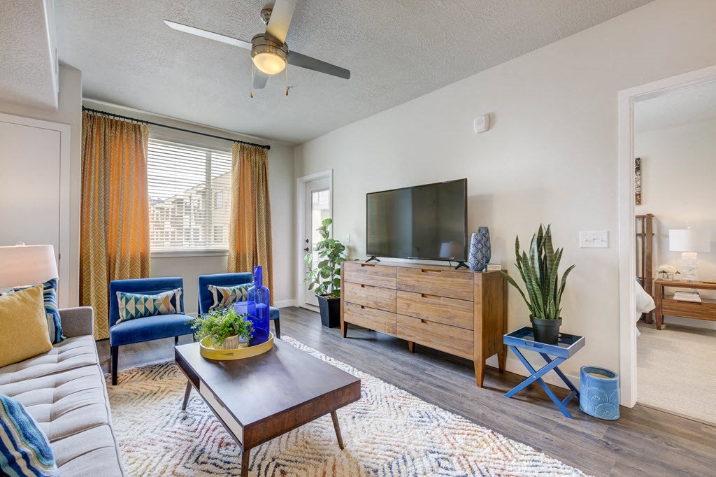 Living Area With TV at The Zeller, Salt Lake City