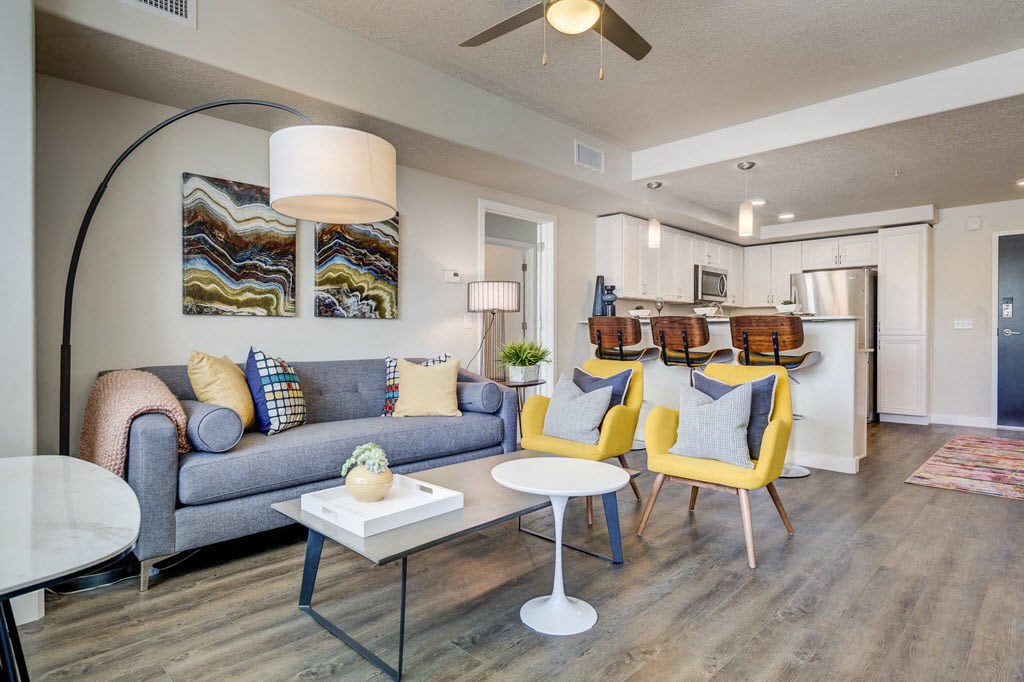 Living And Kitchen at The Zeller, Salt Lake City, UT