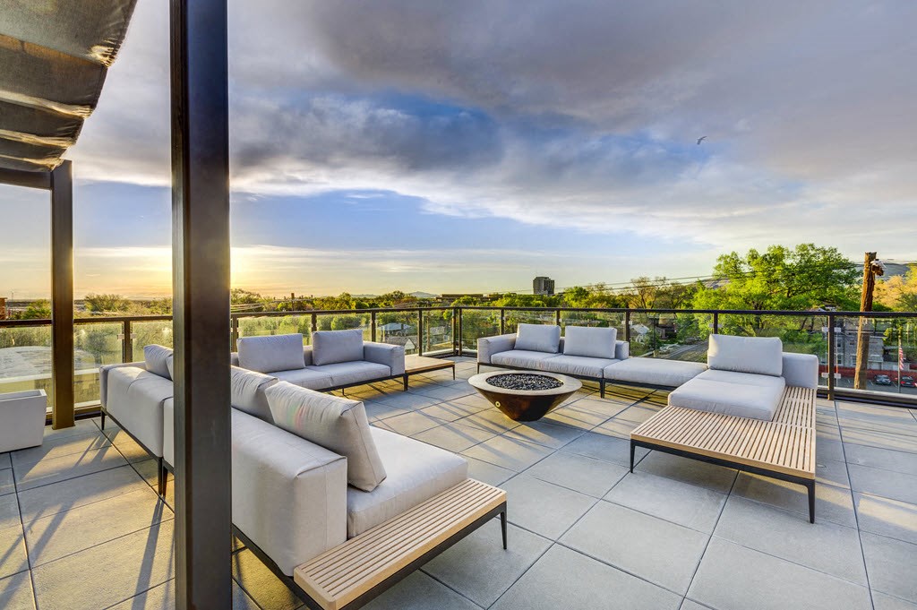 Rooftop Lounge Area at The Zeller, Salt Lake City, UT, 84115