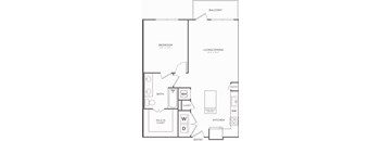A black and white image of a floor plan for a home.