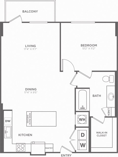 A black and white image of a house floor plan.