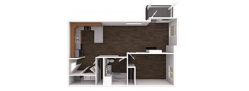 a sq. ft. apartment squeezed into a small space