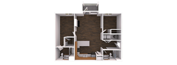 a 3d model of a small apartment