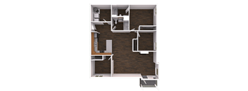 a 3d model of a small apartment