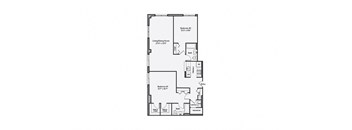 a floor plan of a 1 bedroom floor plan