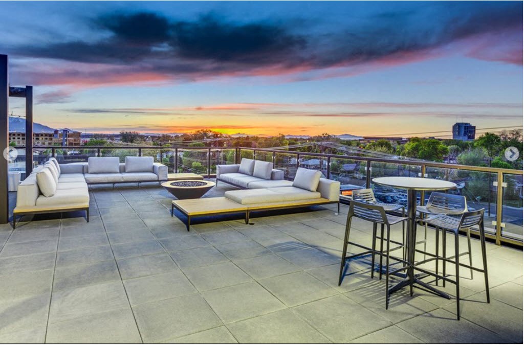 Rooftop Patio View at The Zeller, Salt Lake City, Utah