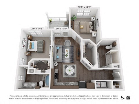 B1 Floor Plan at 95twenty Apartments, Austin, TX