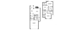 a floor plan of a home with two bedrooms and two bathrooms