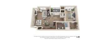 One Bedroom A Floor Plan at Rockvue, Broomfield, CO
