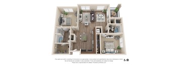 Two Bedroom A Floor Plan at Rockvue, Colorado