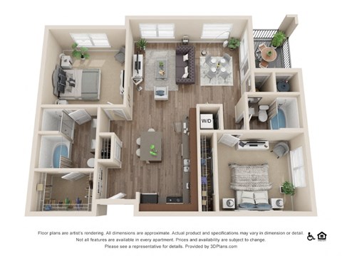 Two Bedroom A Floor Plan at Rockvue, Colorado