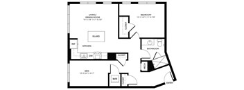 a floor plan of a home with a small footprint
