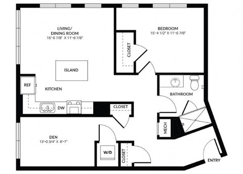 a floor plan of a home with a small footprint