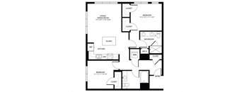 a black and white floor plan of a house