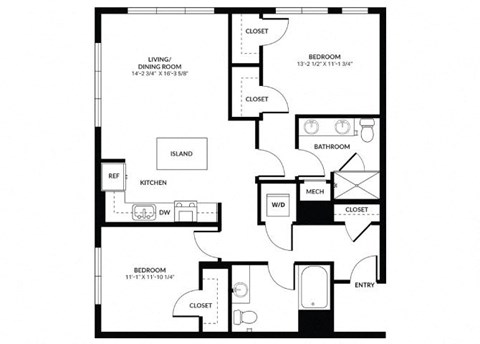 a black and white floor plan of a house