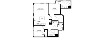 a black and white floor plan of a house