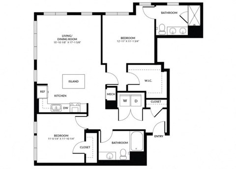 a black and white floor plan of a house