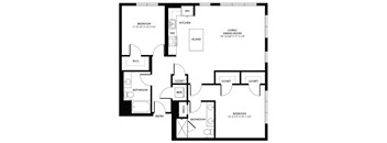 a black and white floor plan of a house