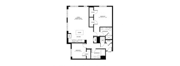 the black and white floorplan of a house
