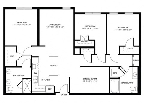 a floor plan of a home with a small footprint