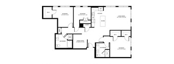 a black and white floor plan of a house