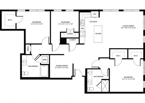 a black and white floor plan of a house