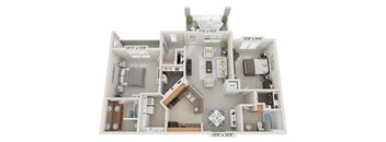 our apartments have a spacious floor plan with bedrooms and bathrooms