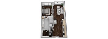 a floor plan of a one bedroom apartment