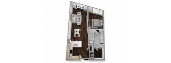 a floor plan of a one bedroom apartment