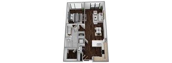 a floor plan of a 1 bedroom apartment