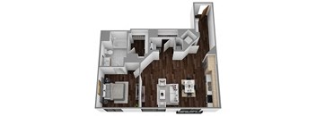a floor plan of a two bedroom apartment