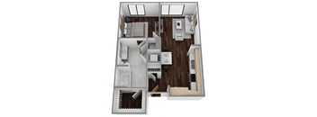 bedroom floor plan an in 1 bed 1 bath