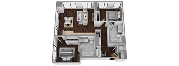 bedroom floor plan an in 1 bed 1 bath