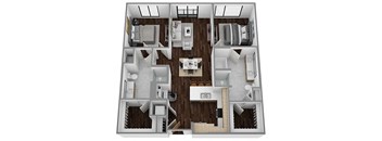 the bungalow floor plan 1x1