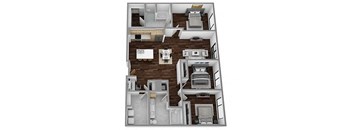 a floor plan of a two bedroom apartment