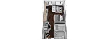 a floor plan of a small apartment