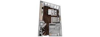one bedroom floor plan | apartments in pittsburgh pa | the mille brookhaven
