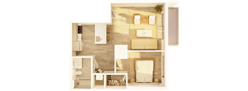 West 1BR Balcony Bay A