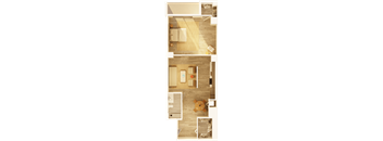 West 1 BR Balcony Promenade B