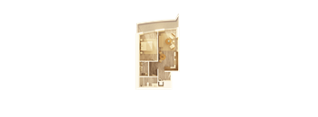 A cutaway view of a house showing the interior layout.