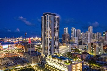 City View In Night City View In Night at Caoba Miami Worldcenter, Florida - Photo Gallery 2