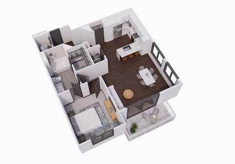 bedroom floor plan of a 2100 sq ft house
