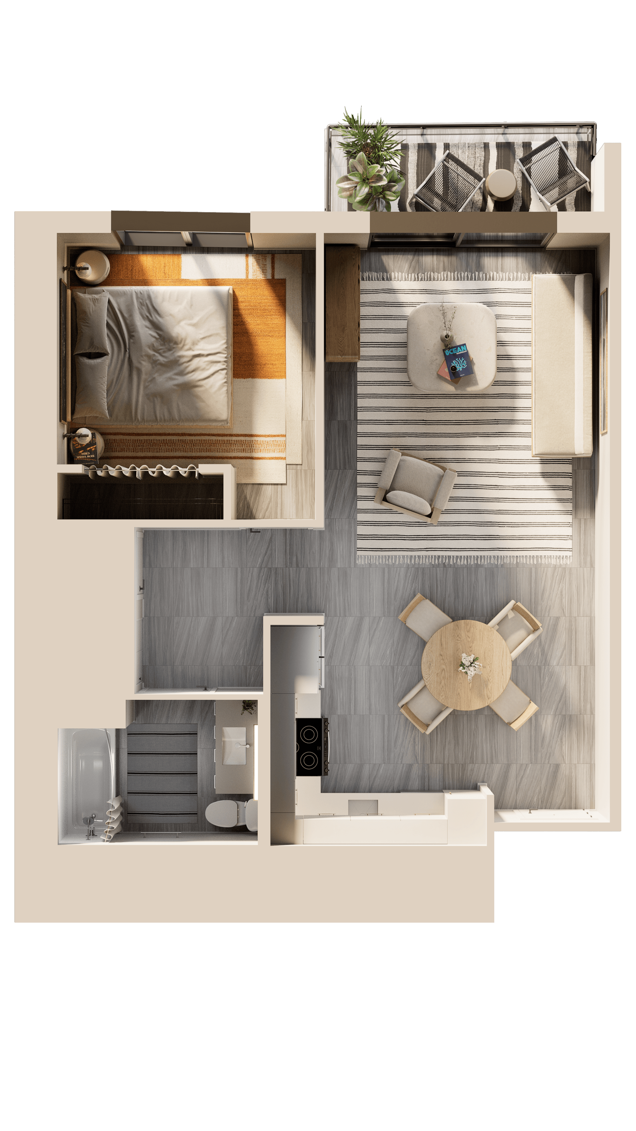 a floor plan of a house with a bedroom and a bathroom