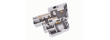 bedroom floor plan of a 2100 sq ft home