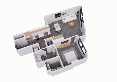 bedroom floor plan of a 2100 sq ft home