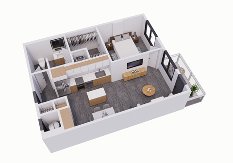 bedroom floor plan of a 2100 sq ft home