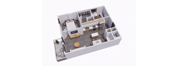 bedroom floor plan of a 2100 sq ft apartment
